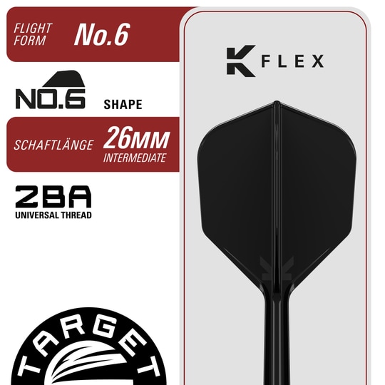 Target Black Marque Eclipse Soft Darts - 21g Target Black Marque Eclipse Softdarts mit 21g Gewicht liegt auf weißem Hintergrund. Das Bild zeigt die Details und das Design dieses hochwertigen Softdart-Produkts.