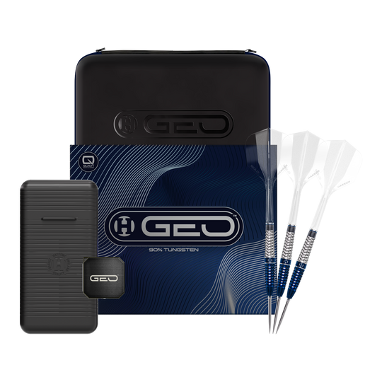 Harrows GEO Torpedo Quick Point Steel Darts Hier sehen Sie die Harrows GEO Torpedo Quick Point Steeldarts. Das Produkt eignet sich ideal für Präzisionswürfe beim Dartspiel.