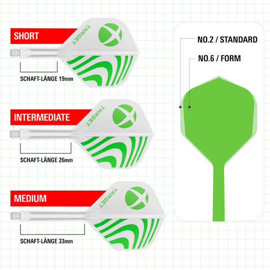 Target Xbox K-Flex No2 Standard Flights - White Auf dem Bild ist das Produkt Target Xbox K-Flex No2 Standard Flights - Weiß zu sehen. Es handelt sich um einen Satz weißer Dart-Flights der Marke Target.
