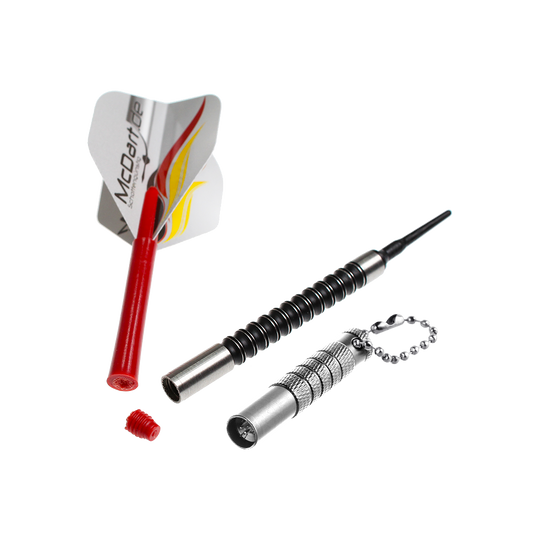 Bullet shaft residue remover Das Bild zeigt noch einmal einen Bullet Shaftrest Entferner in Silber. Es ist ein Werkzeug zum Entfernen von Shaftrests bei Dartpfeilen.