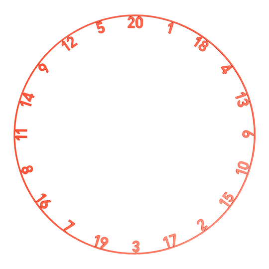 Precise 180 Endorphine steel dartboard with number ring - Inferno Red Auf dem Bild sieht man das Precise 180 Endorphine Steeldartboard mit Nummernring in der Farbe Inferno Red. Das Dartboard hat ein auffälliges rotes Design.