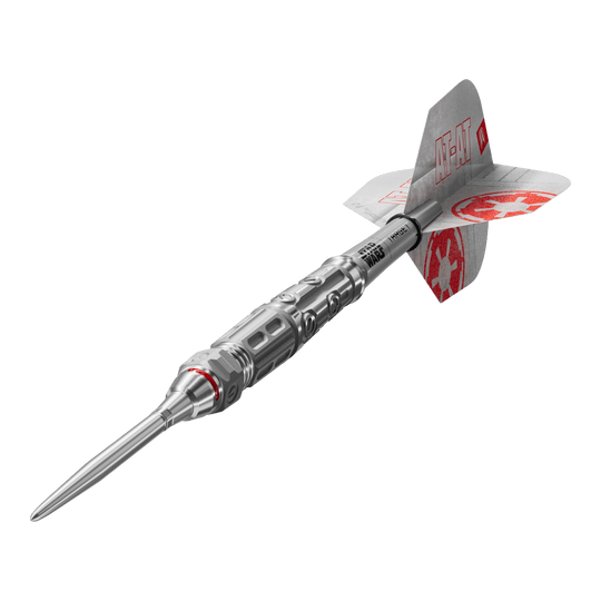 Das Produkt ist die Target Star Wars AT-AT Swiss Point Steeldarts. Diese Steeldarts überzeugen durch ein Star Wars Design mit AT-AT-Motiv.