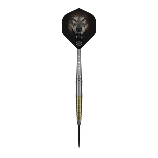 Bullet Fang steel darts Hier sieht man die Bullet Fang Steeldarts aus einer anderen Perspektive. Die Details der Darts sind gut erkennbar.