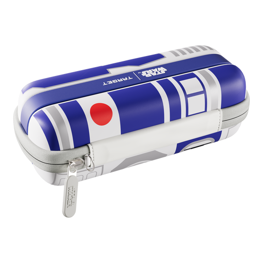 Target Star Wars Boa Dartcase - R2D2 Auf dem Bild befindet sich das Target Star Wars Boa Dartcase - R2D2. Das Dartcase wurde inspiriert von R2D2 aus Star Wars.