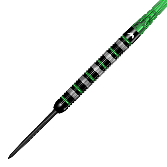 Mission Moldavite Steeldarts - 23g ist auf diesem Bild zu sehen. Hier werden Steeldarts mit einem Gewicht von 23g dargestellt.