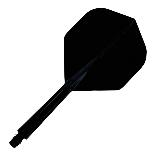 Evolution EVO1 Flight Shaft System - Black Abgebildet ist das Evolution EVO1 Flight-Shaft-System in Schwarz. Das Produkt wird einzeln vor weißem Hintergrund präsentiert.