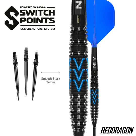 Red Dragon AMP Torpedo Switch Point Steel Darts Hier sieht man die Red Dragon AMP Torpedo Switch Point Steeldarts. Diese Darts sind für präzises Werfen entwickelt worden.