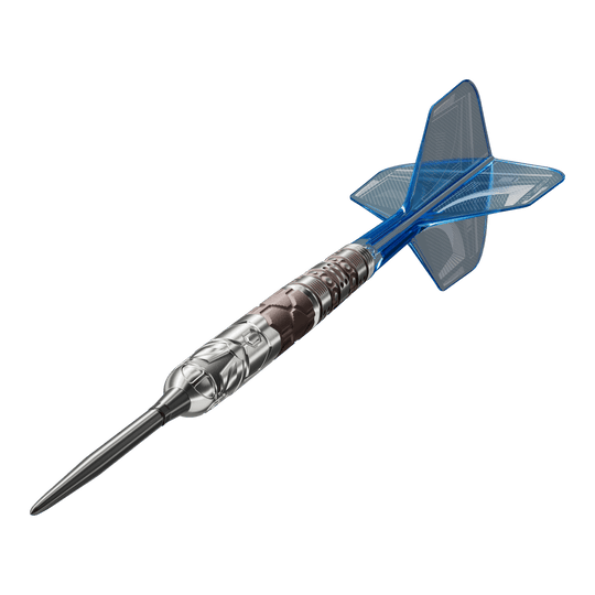 Target Star Wars Mandalorian 95 Swiss Point Steel Darts Auf dem Bild sind die Target Star Wars Mandalorian 95 Swiss Point Steeldarts zu sehen. Das Produkt verbindet Qualität mit einem einzigartigen Mandalorian-Look.