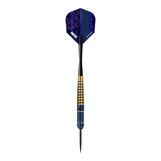Harrows Nox Premium Brass Steel Darts Das Bild präsentiert die Harrows Nox Premium Brass Steeldarts. Diese Pfeile sind ideal für Steeldart-Spieler und bieten eine gute Verarbeitung.