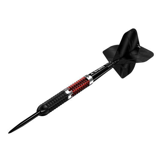 Mission Llew Bevan Black Red Electro Steel Darts - 23g Mission Llew Bevan Black Red Electro Steeldarts - 23g. Moderne Steeldarts in Schwarz und Rot mit 23 Gramm Gewicht.