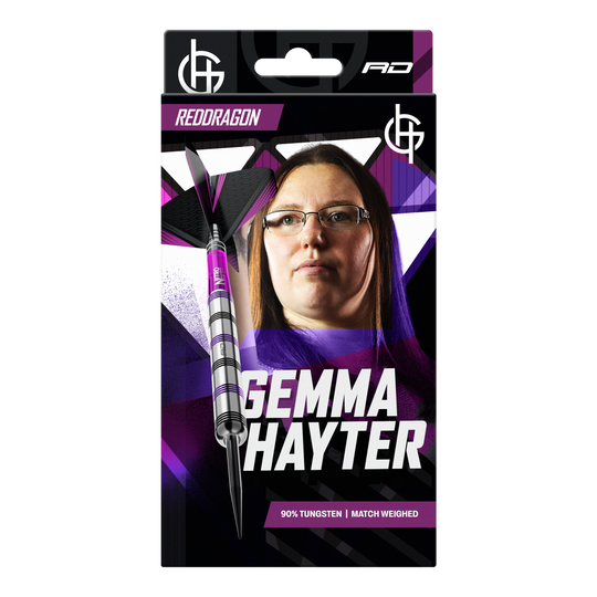 Red Dragon Gemma Hayter steel darts - 22g Abgebildet sind die Red Dragon Gemma Hayter Steeldarts - 22g. Die Darts sind für das Steeldartspiel konzipiert.