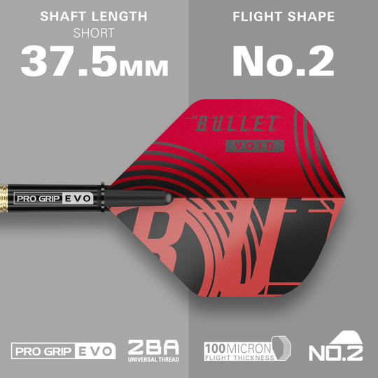 Auf dem Bild sind die Target Stephen Bunting GEN5 Void Softdarts - 18g zu sehen. Sie sind ideal für Softdartspiel und bieten eine hochwertige Verarbeitung.