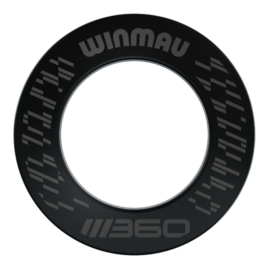 Winmau Blade 360 Dartboard Surround - Black Das Bild zeigt das Winmau Blade 360 Dartboard Surround in Schwarz. Diese Dartboard-Umrandung schützt die Wand und bietet ein professionelles Aussehen.