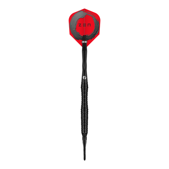 Shot ZEN Scallop Soft Darts - 20g Hier sind die Shot ZEN Scallop Softdarts mit 20g Gewicht abgebildet. Das Bild zeigt die schlanke Form und das strukturierte Barrel.
