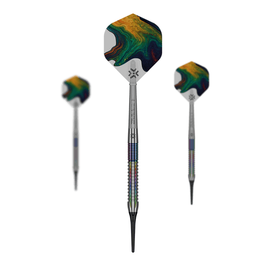 Dies ist ein Bild der Bullet Diesel V2 20g Soft Darts. Diese Softdarts sind speziell für elektronische Dartautomaten gedacht.