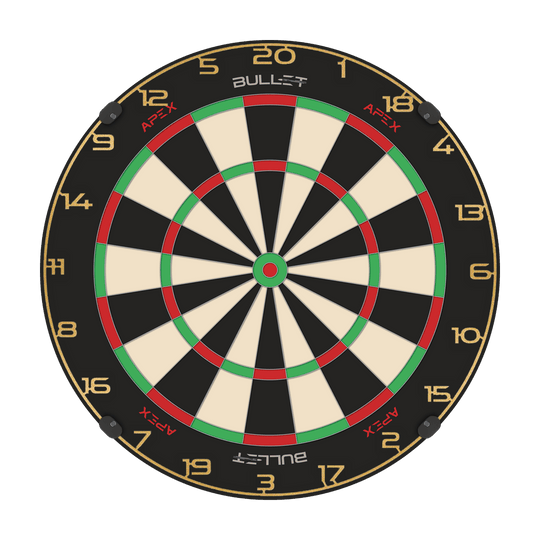 Abgebildet ist ein goldener Zahlenring für ein Dartboard. Es wird das Produkt 'BT1000160 Bullet Dartboard Zahlenring Gold 2' dargestellt.