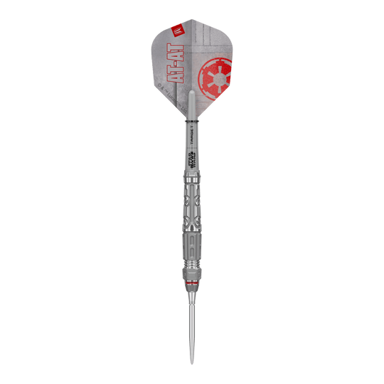 Target Star Wars AT-AT Swiss Point steel darts Hier sehen Sie die Target Star Wars AT-AT Swiss Point Steeldarts. Die Abbildung stellt das Design und die Form der Dartpfeile dar.