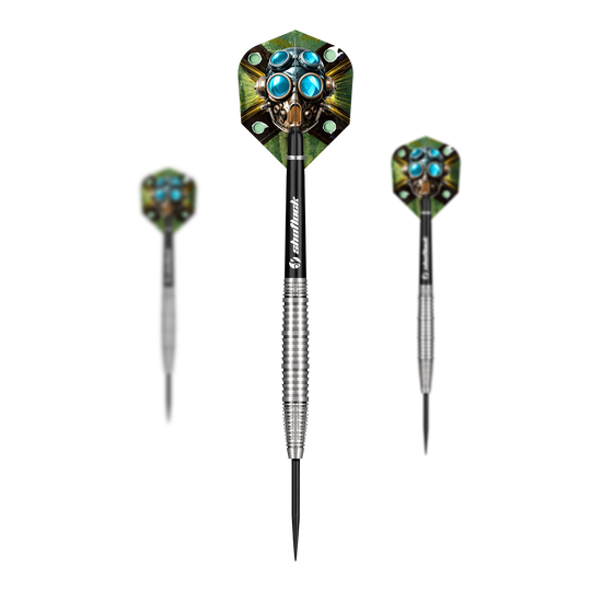 Shot Badlands Krush steel darts Hier sieht man die Shot Badlands Krush Steeldarts als Set. Das Produkt eignet sich für professionelle Dartspieler.