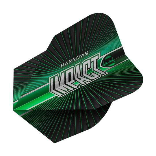 Harrows Impact No. 6 Flights Das Bild zeigt Harrows Impact No6 Flights. Es handelt sich um hochwertige Dart Flights.