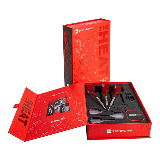 Harrows Damon Heta Geo Quick Point Steeldarts Harrows Damon Heta Geo Quick Point Steeldarts werden gezeigt. Diese Darts sind filigran und technisch ausgearbeitet.