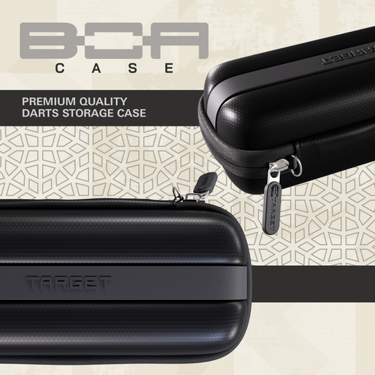 Target BOA Dartcase Abgebildet ist ein Dartcase in schwarzer Farbe. Das Bild zeigt das Modell '450140_Target_BOA_Dartcase_Schwarz_Schwarz_T3'.