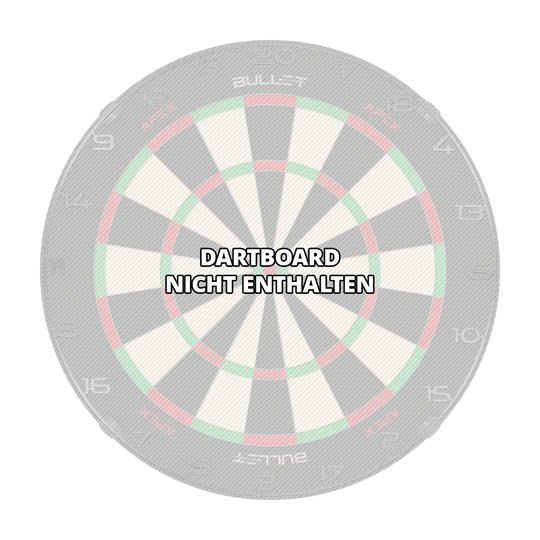 Bullet Dartboard Number Ring Das Bild zeigt einen Dartboard Zahlenring in Silber. Es handelt sich um das Produkt 'BT1000150 Bullet Dartboard Zahlenring Silber 3'.