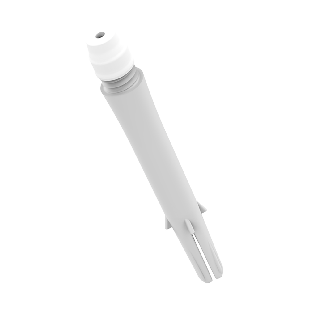 Das Bild zeigt einen GOMU L-Shaft Tightener. Es ist ein längliches Werkzeug mit weißer Spitze und einem schlanken, grauen Körper.